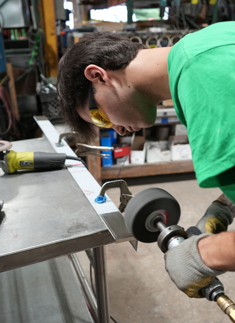 Fabricated sheet metal parts at the O'Donnell shop