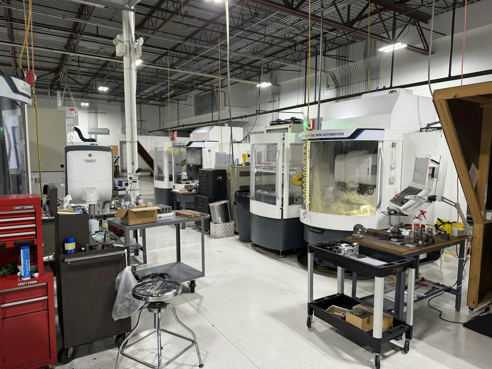 CNC machine shop floor, manufacturing industry metal fabrication by O'Donnell Metal Fab in Norristown PA